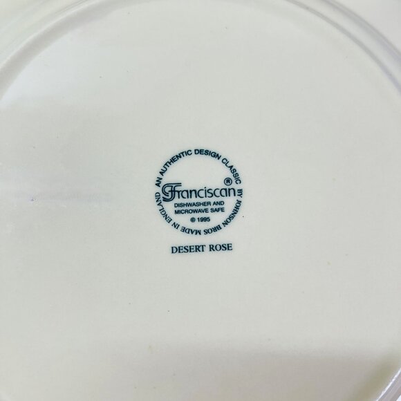 Franciscan Desert Rose Vintage Dinner Plates Johnson Bros England 10 5/8” TWO PC - Picture 8 of 8